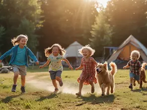 Vista del Río Azul cerca del camping en Lago Puelo, ideal para disfrutar de la naturaleza